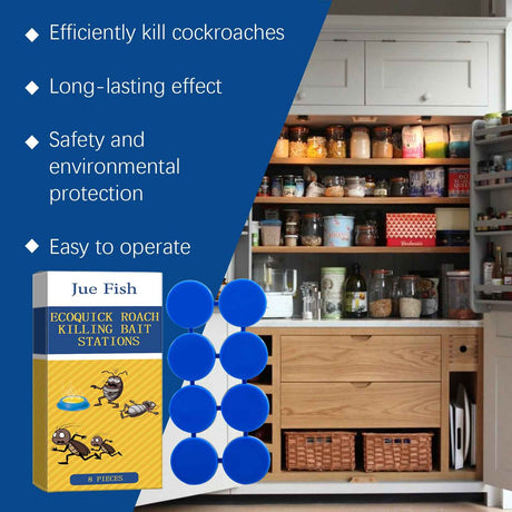 Jue Fish Cockroach bait stickers Household cockroach bait paste, cockroach killer, cockroach repellent, kitchen and dormitory cockroach stickers
