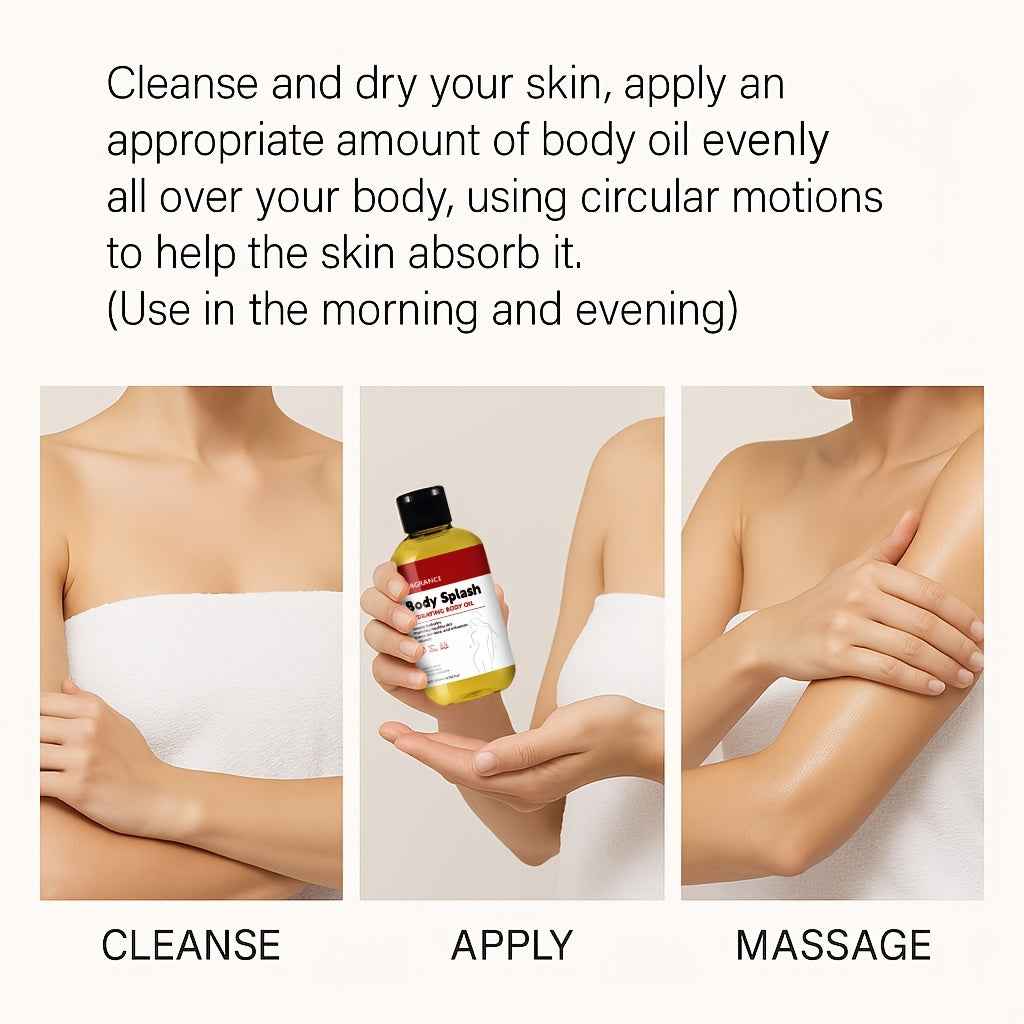 Mildhold Body Splash Hydrating Body Oil - Deeply Hydrates Promotes Healthy Skin & Enhances Radiance - Easy Application Format - 200ml