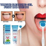EELHOE Tongue Cleaning Gel Tongue cleaner for oral care, removes bad breath and freshens breath, gel with brush