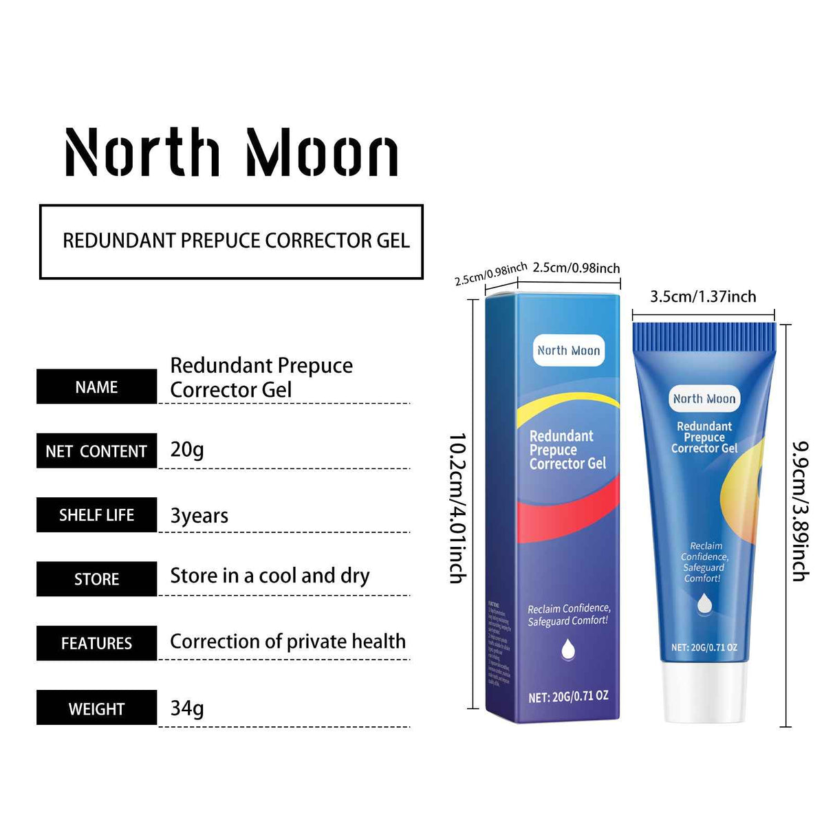 North Moon Men's Repair Gel Herbal ingredients gentle soothing repairing moisturizing care gel