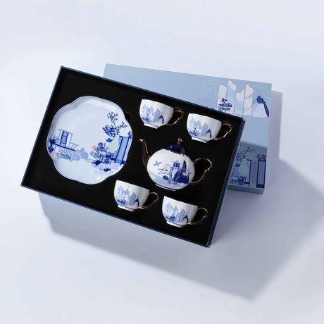 China Jingdezhen Artisanal 10-Piece Tea Set