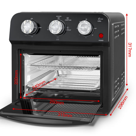 12.5 Qt Air Fryer with Multi-Function Cooking, Grill, Bake, Air Fry, Defrost & Presets - LYDARZ