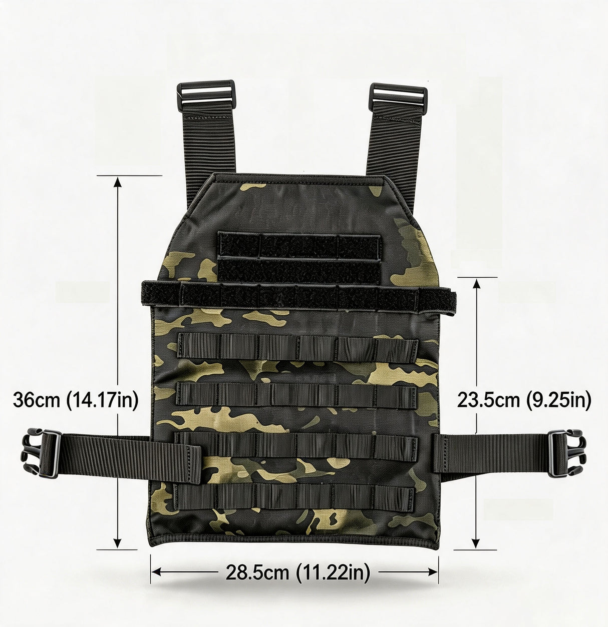 Heavy-Duty Weighted Gym Vest with Rapid-Release Buckles, Universally Adjustable Workout Plate Carrier for Strength Training & Cardio, Breathable Utility Vest for Fitness and Running