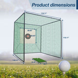 LYDARZ Golf Practice Net 10X10X10FT Cage With Metal Frame Hitting Net Kit Indoor Outdoor