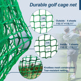 LYDARZ Golf Practice Net 10X10X10FT Cage With Metal Frame Hitting Net Kit Indoor Outdoor