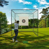 LYDARZ Golf Practice Net 10X10X10FT Cage With Metal Frame Hitting Net Kit Indoor Outdoor