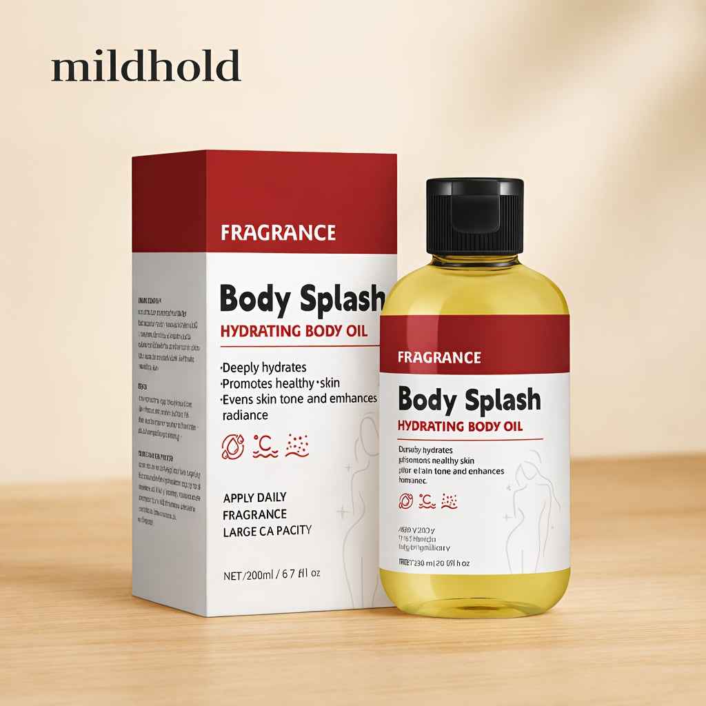 Mildhold Body Splash Hydrating Body Oil - Deeply Hydrates Promotes Healthy Skin & Enhances Radiance - Easy Application Format - 200ml