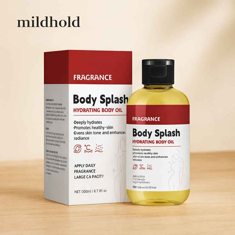Mildhold Body Splash Hydrating Body Oil - Deeply Hydrates Promotes Healthy Skin & Enhances Radiance - Easy Application Format - 200ml