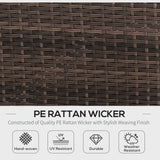 [EU warehouse]Rattan Corner Sofa Set 4-Seater Outdoor Garden Sofa For Patio - Brown