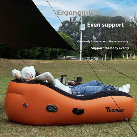 Portable Automatic Inflatable Sofa Bed for Outdoor Camping & Home – Lazy Lounge Airbed for Lunch Break & Floor Use