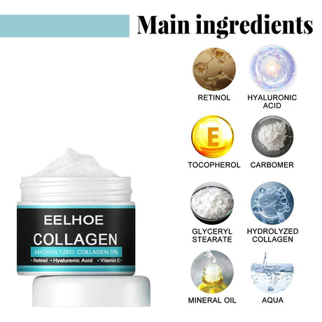 EELHOE Men's Face Cream 50g Gentle Hydrating Moisturizing Facial Repair Firming Skin Nourishing Lifting Anti Aging Dry Skin Care Cream