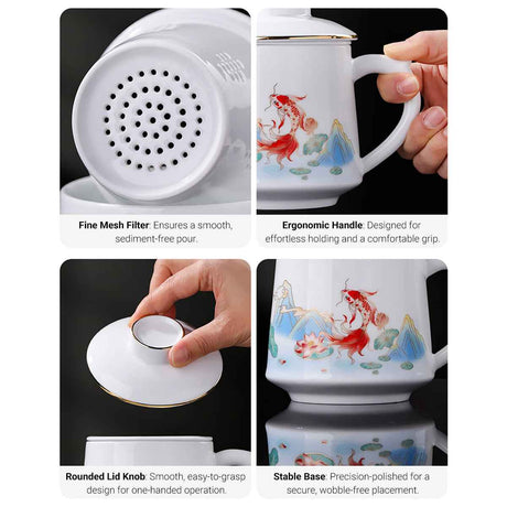 Koi Fish Tea Infuser Mug