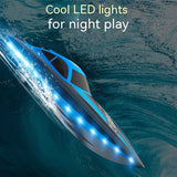 Remote-control Ship With Light 24g Water Toy Boat