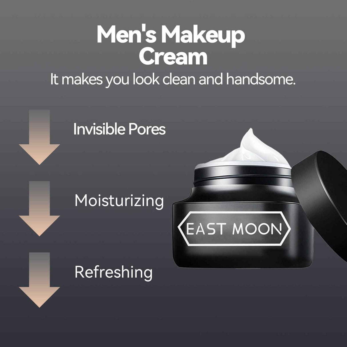 East Moon Men's Moisturizing BB Cream Hydrating Brightening Skin Tone Concealer Acne Marks Coverage Natural Glow Face Cream