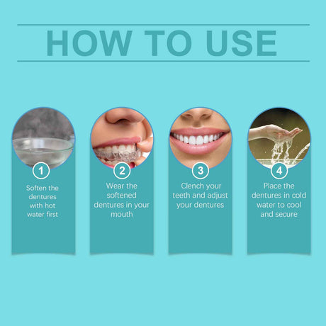 Oralhoe Adjustable snap-on dentures Comfortable and adjustable dentures fit the mouth shape and chewing force