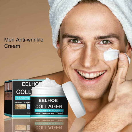 EELHOE Men's Face Cream 50g Gentle Hydrating Moisturizing Facial Repair Firming Skin Nourishing Lifting Anti Aging Dry Skin Care Cream
