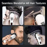 LYDARZ 809D 4 In 1 White Hair Clippers for Men Electric Shavers Ceramic T-Blade Professional Beard Trimmer Kits & Sets Brush Flawless Adjustable Attachment