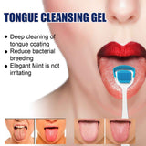 EELHOE Tongue Cleaning Gel Tongue Coating Cleaner Oral Care Removes Bad Breath Freshens Breath Gel with Brush