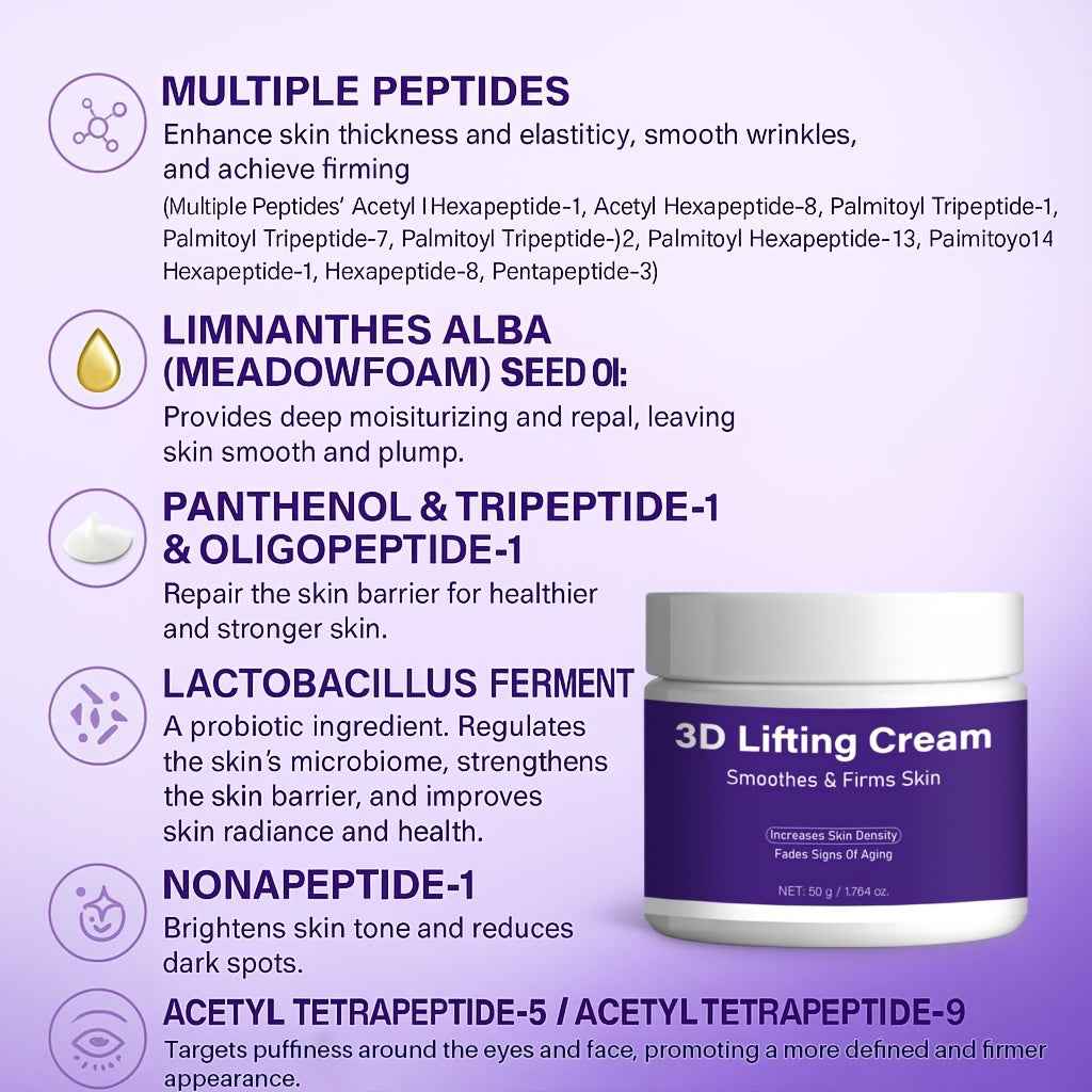 Mildhold 3D Lifting Face Cream Moisturizers Skin Repair Hydrate Smoothes Firms 50g - Moisture Moisture Hydrate Hydrating Moisturizing Moisturizing Hydrating