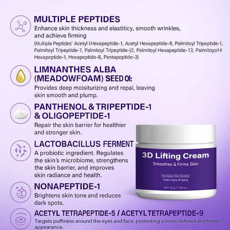 Mildhold 3D Lifting Face Cream Moisturizers Skin Repair Hydrate Smoothes Firms 50g - Moisture Moisture Hydrate Hydrating Moisturizing Moisturizing Hydrating
