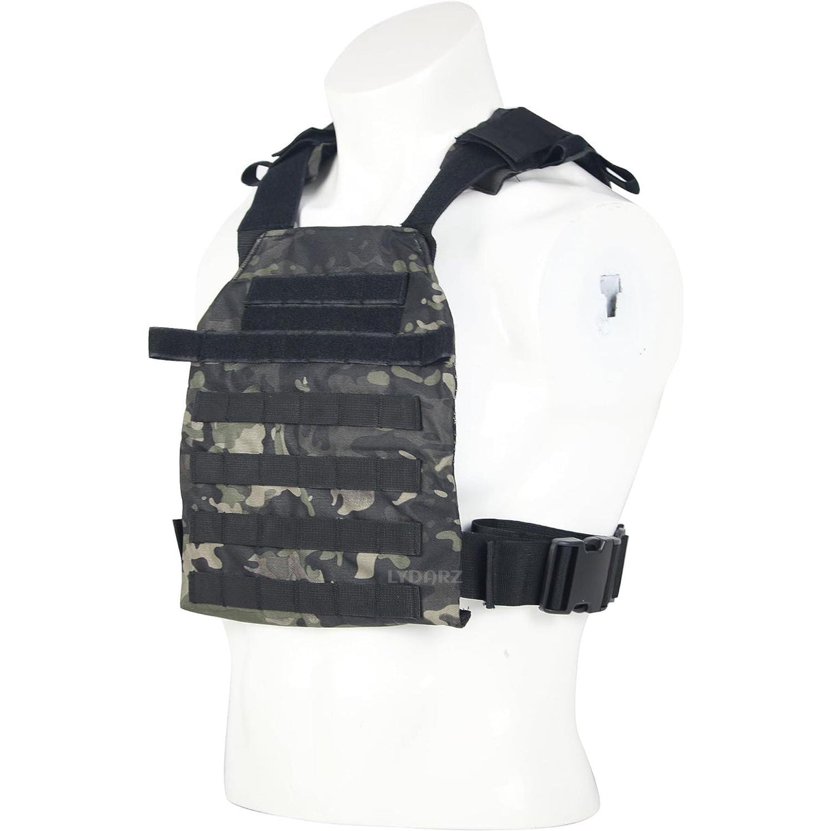 Heavy-Duty Weighted Gym Vest with Rapid-Release Buckles, Universally Adjustable Workout Plate Carrier for Strength Training & Cardio, Breathable Utility Vest for Fitness and Running