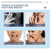EELHOE Tongue Cleaning Gel Tongue cleaner for oral care, removes bad breath and freshens breath, gel with brush