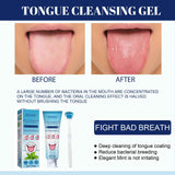 EELHOE Tongue Cleaning Gel Tongue cleaner for oral care, removes bad breath and freshens breath, gel with brush