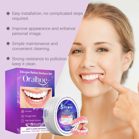 Oralhoe Dentures Modified Suit Aesthetic Modification of Teeth and Gaps for a Natural Smile, Comfortable and Beautiful Dentures