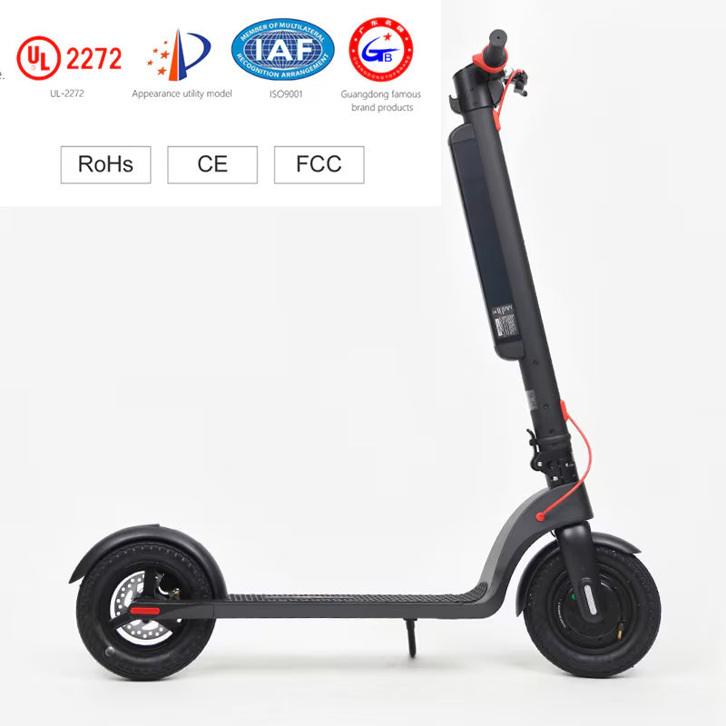 X8 Folding 10 Inch Electric Scooter LED Front Aluminum Alloy Electric Scooter