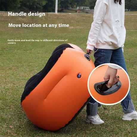 Portable Automatic Inflatable Sofa Bed for Outdoor Camping & Home – Lazy Lounge Airbed for Lunch Break & Floor Use