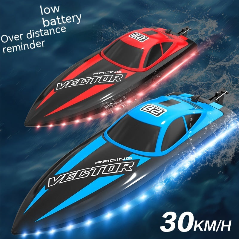 Remote-control Ship With Light 24g Water Toy Boat