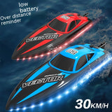 Remote-control Ship With Light 24g Water Toy Boat