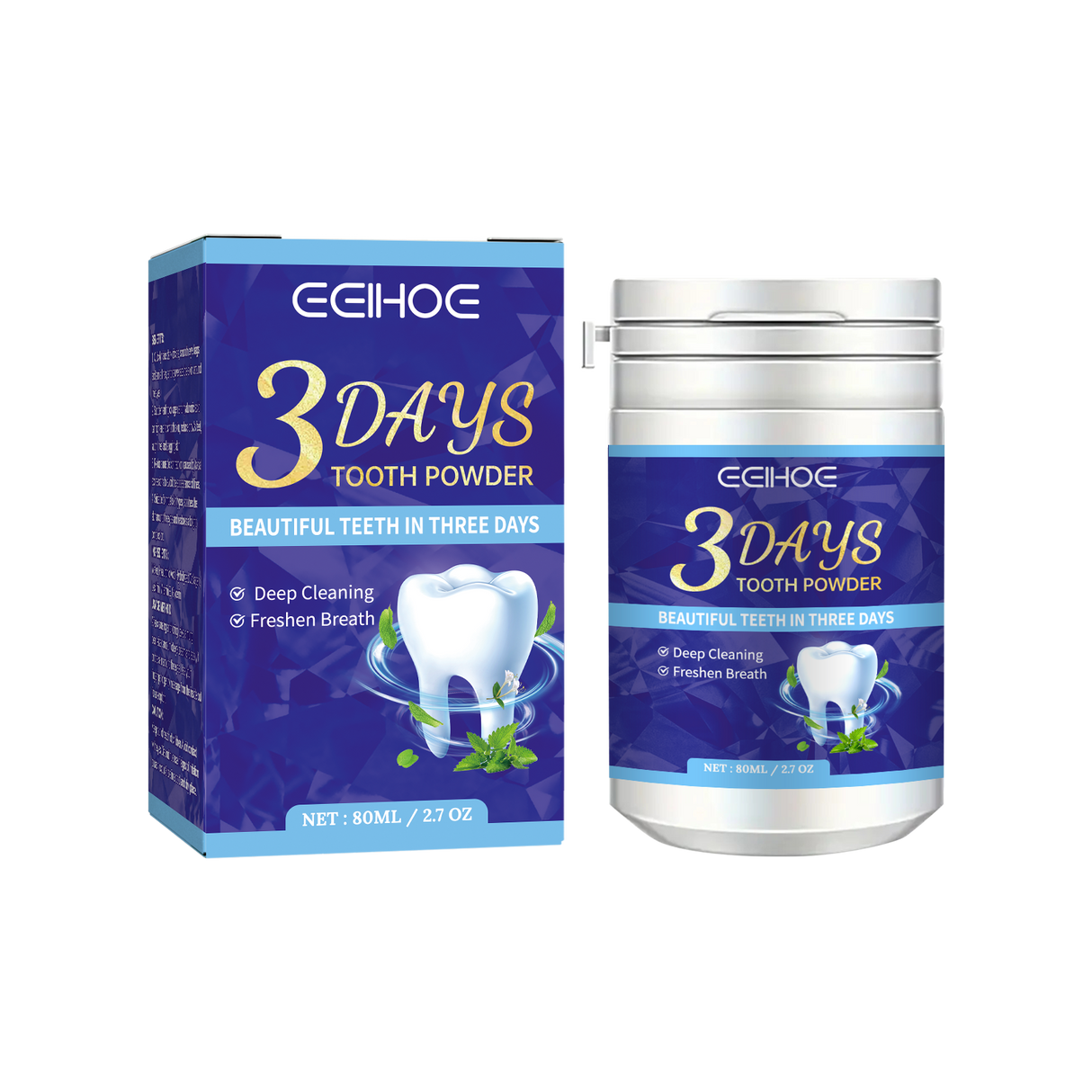 EELHOE Tooth cleaning powder Removes tartar, whitens teeth, cleans and removes bad breath, freshens breath