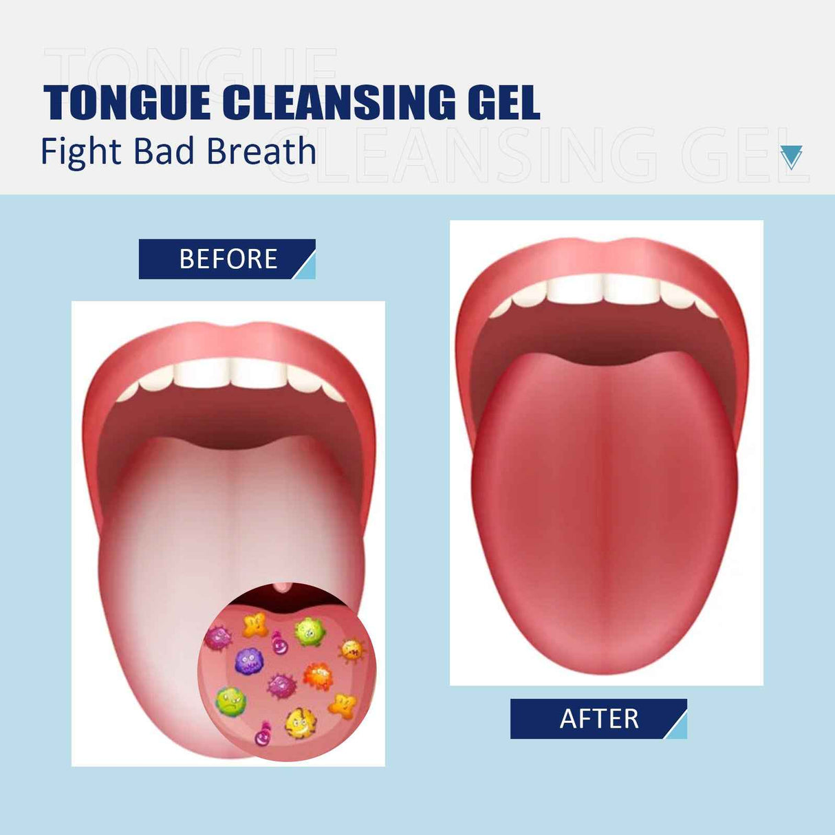EELHOE Tongue Cleaning Gel Tongue cleaner for oral care, removes bad breath and freshens breath, gel with brush