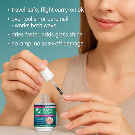 3-Day Nail Care Oil - Lightweight Fast-Absorbing Water-Like Serum Texture for Continuous Nail Health Maintenance