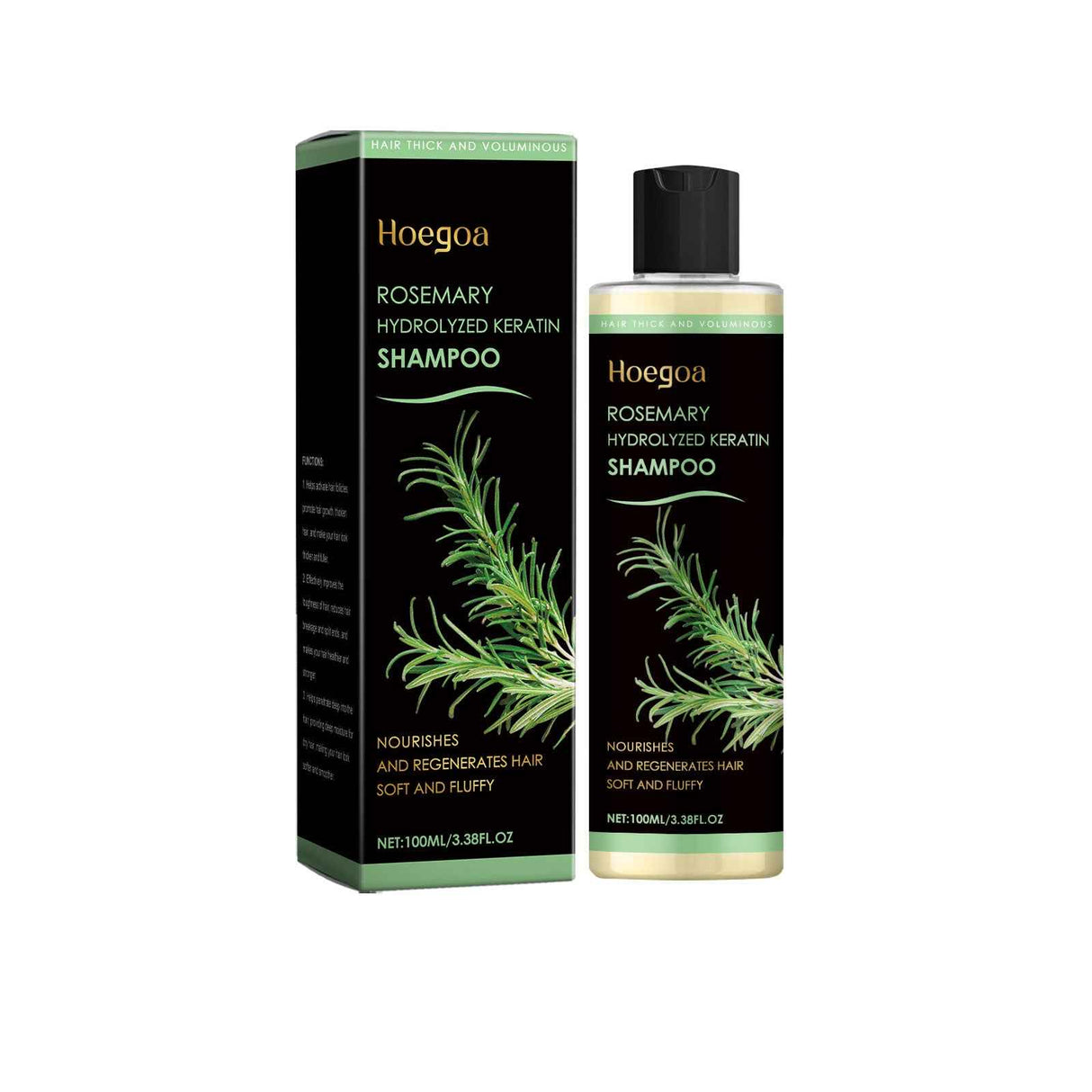 Hoegoa Rosemary Thickening Shampoo Plant Oil Control Nourishing Moisturizing Repair Fluffy Refreshing Shampoo