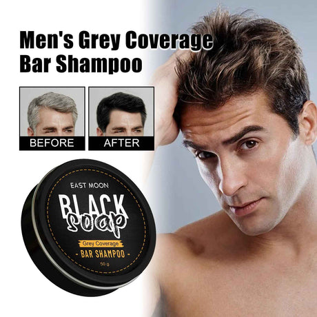 East Moon Men's Shampoo Soap Clean Hair Nutritional Moisturizing Black Hair Shiny Hair Care Men's Shampoo Soap