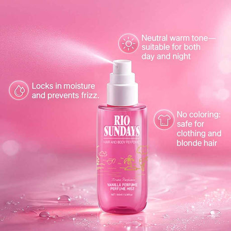 Rio Sundays Hair and Body Perfume Spray - Vanilla & Berry Notes, Rich Amber Scent, 100ml