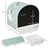 Cat Litter Box With Lid, Indoor Cat With Tray, Spoon, Strainer - LYDARZ
