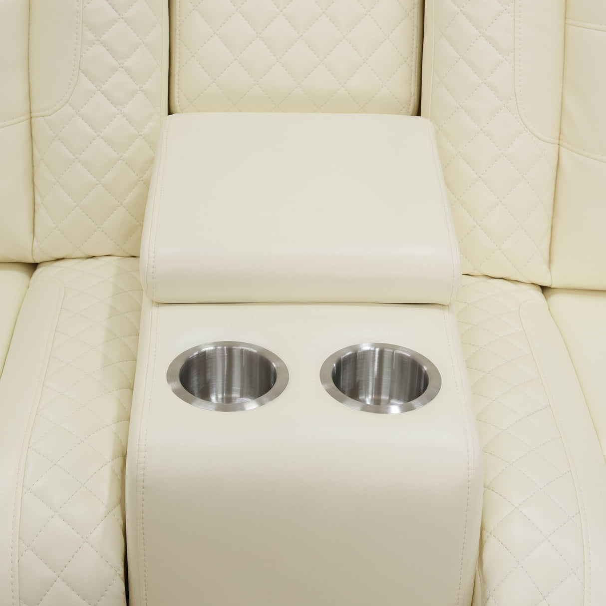 [US warehouse] Luxury Breathable Leather Sofa: Reclining Design, Smart Charging & Ambient LED Lighting