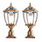 LYDARZ Vintage Gold Solar Pillar Headlight With Dimmable LED-2 Pack