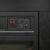 27 inch Freestanding Electric Fireplace with Mantel, 1400W Replaceable Fireplace Insert Heater with Timer, Black