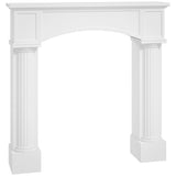Modern Fireplace Mantel, Freestanding Fireplace Surround for Electric Fireplaces, 43.3 inch W x 39.8 inch H, White