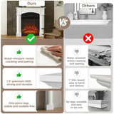 Modern Fireplace Mantel, Freestanding Fireplace Surround for Electric Fireplaces, 43.3 inch W x 39.8 inch H, White