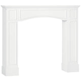 Modern Fireplace Mantel, Surround Mantels for Fireplace with Decorative Pattern Interior Width 29 inch White