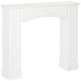 Modern Fireplace Mantel, Surround Mantels for Fireplace with Decorative Pattern Interior Width 29 inch White