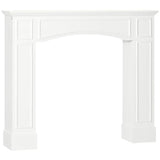 Modern Fireplace Mantel, Surround Mantels for Fireplace with Decorative Pattern Interior Width 29 inch White