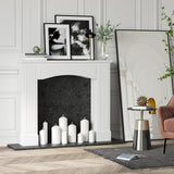 Modern Fireplace Mantel, Surround Mantels for Fireplace with Decorative Pattern Interior Width 29 inch White