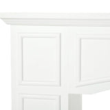 Modern Fireplace Mantel, Surround Mantels for Fireplace with Decorative Pattern Interior Width 29 inch White