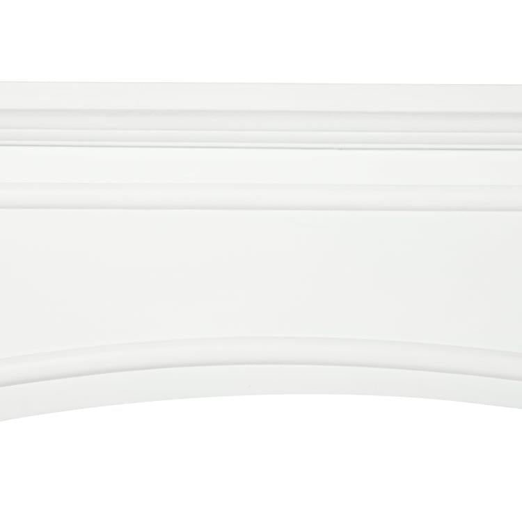 Modern Fireplace Mantel, Surround Mantels for Fireplace with Decorative Pattern Interior Width 29 inch White